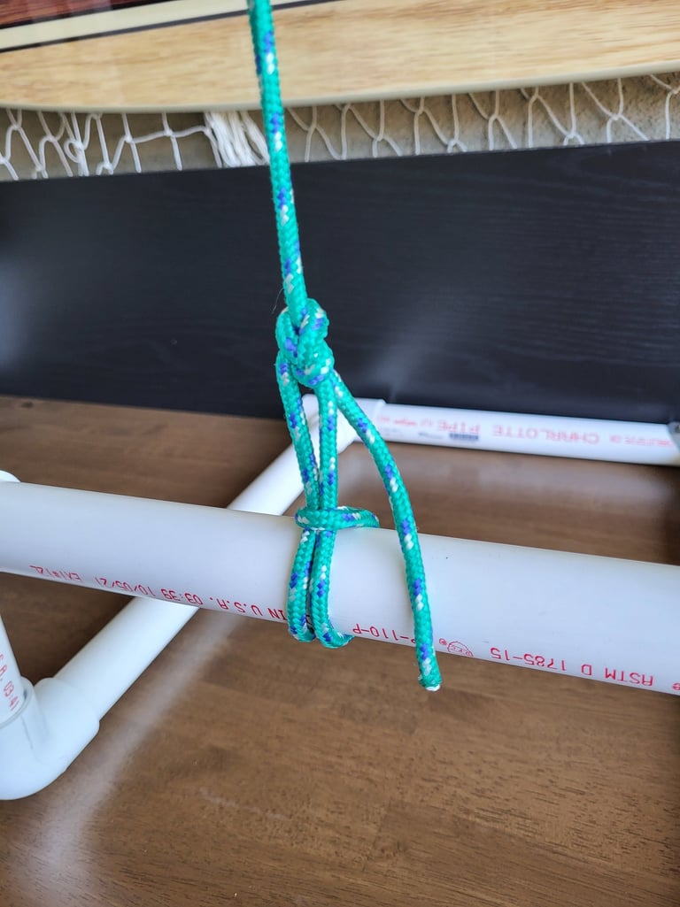 Running Bowline Knot, a useful non-slip anchor.