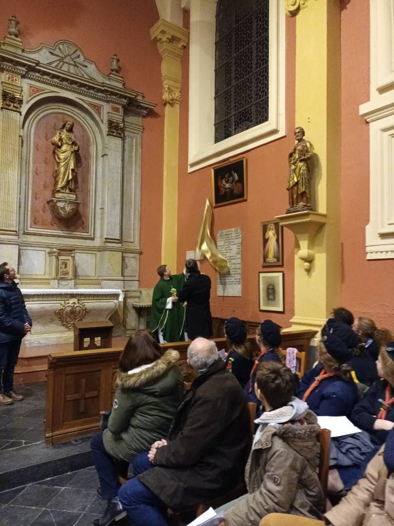 Dévoilement du tableau à l'Église de Cysoing