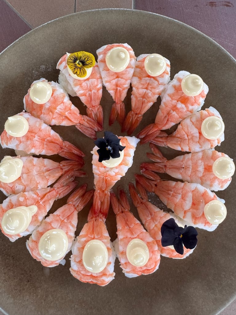 Sushi hecho al momento estilo el catering Rollo Privado Barcelona