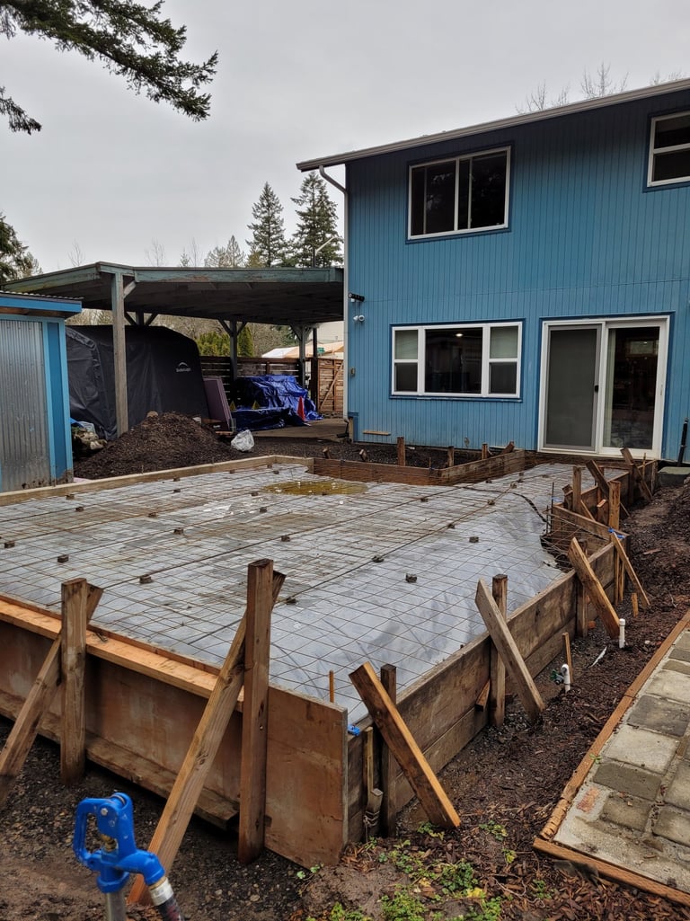 foundation to a home addition