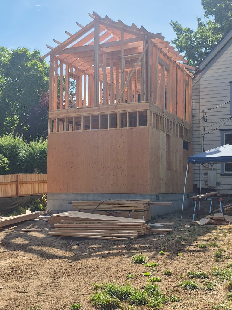 2 story addition on a 1800's home