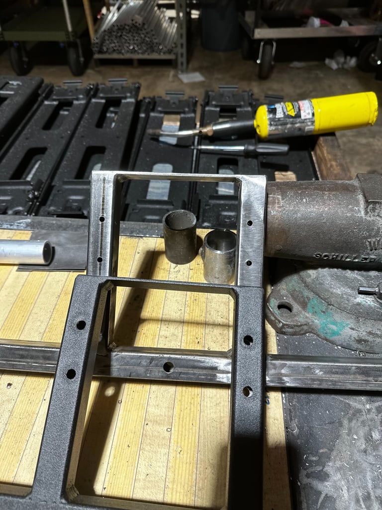 metal scraps on a table
