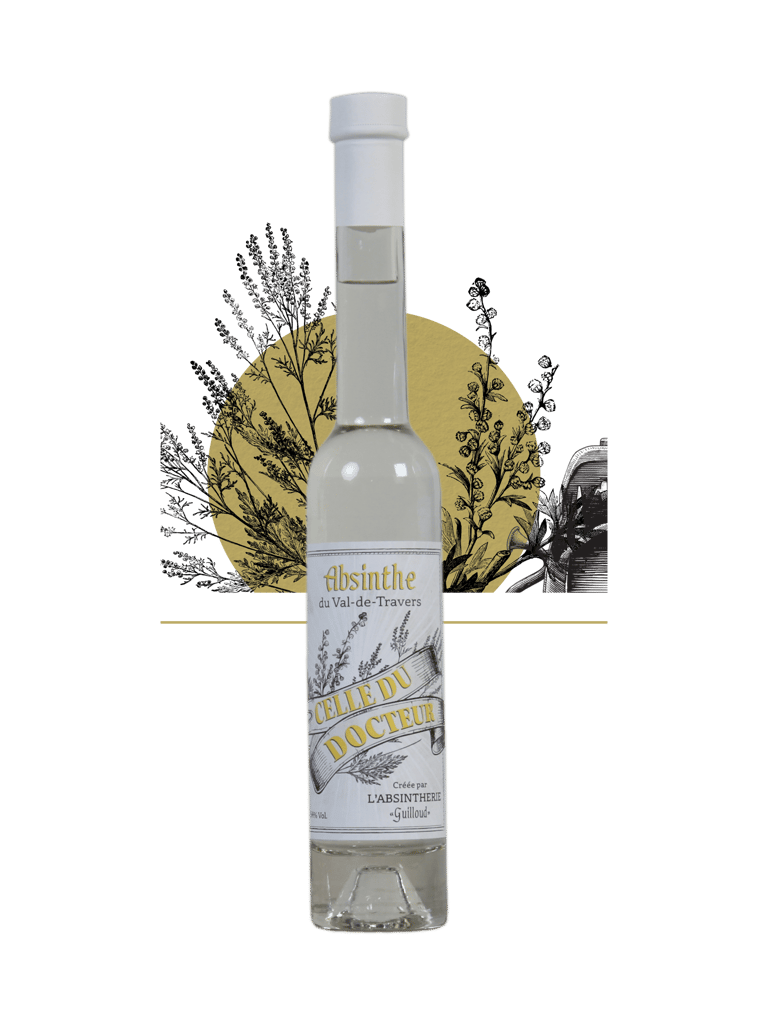 Bouteille d'absinthe Celle du docteur 54% du val de travers