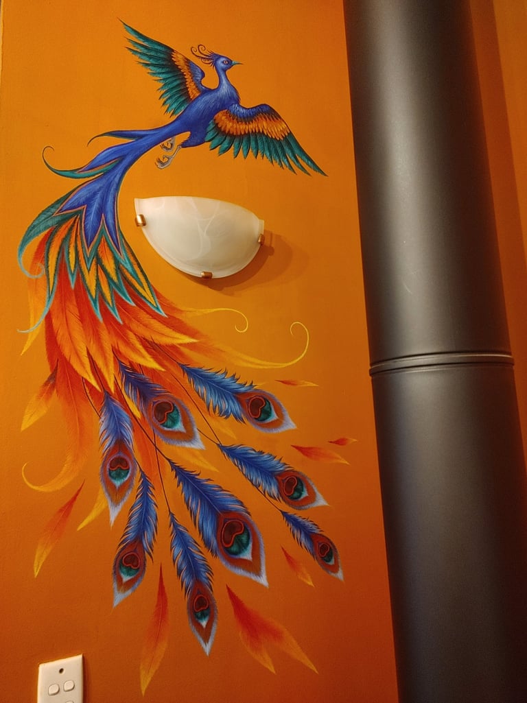 firebird painting wall mural