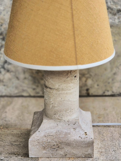 Natural stone lamp, luxury travertine lamp
