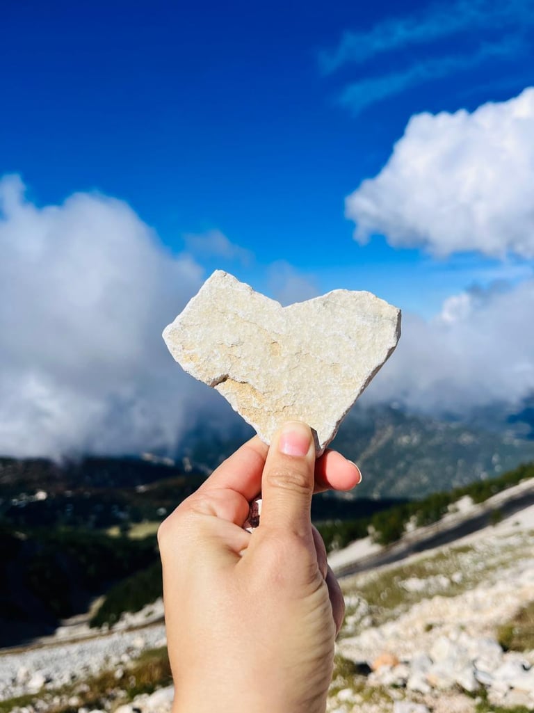 Heart-shaped stone