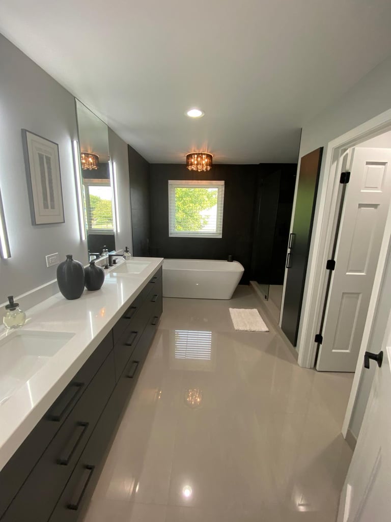 Master bathroom remodeled in Naperville by WESHORN