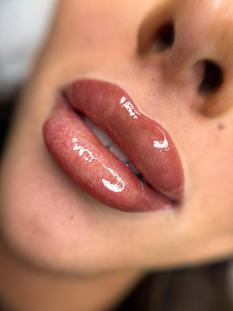 Pigmentation des lèvres effet ombré réalisée à Bruxxelles par Medi Kiss