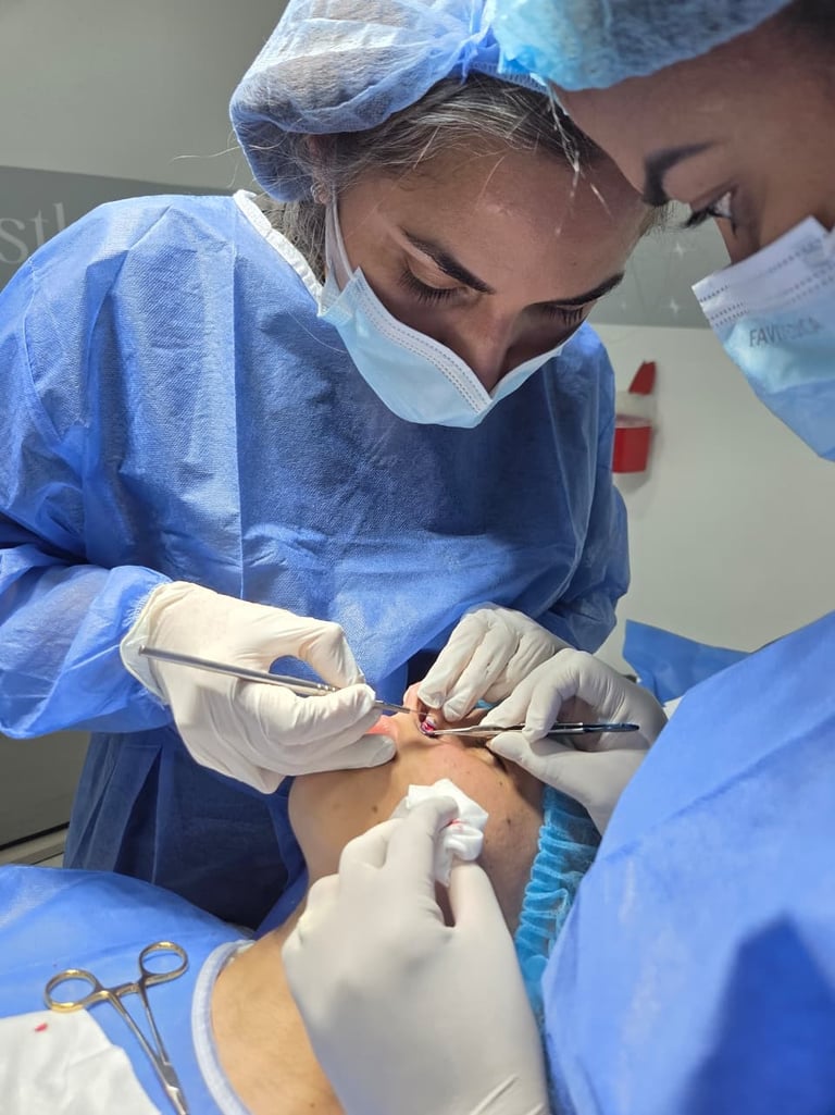 Rinomodelación con ácido hialurónico en clínica de armonización facial en Santo Domingo