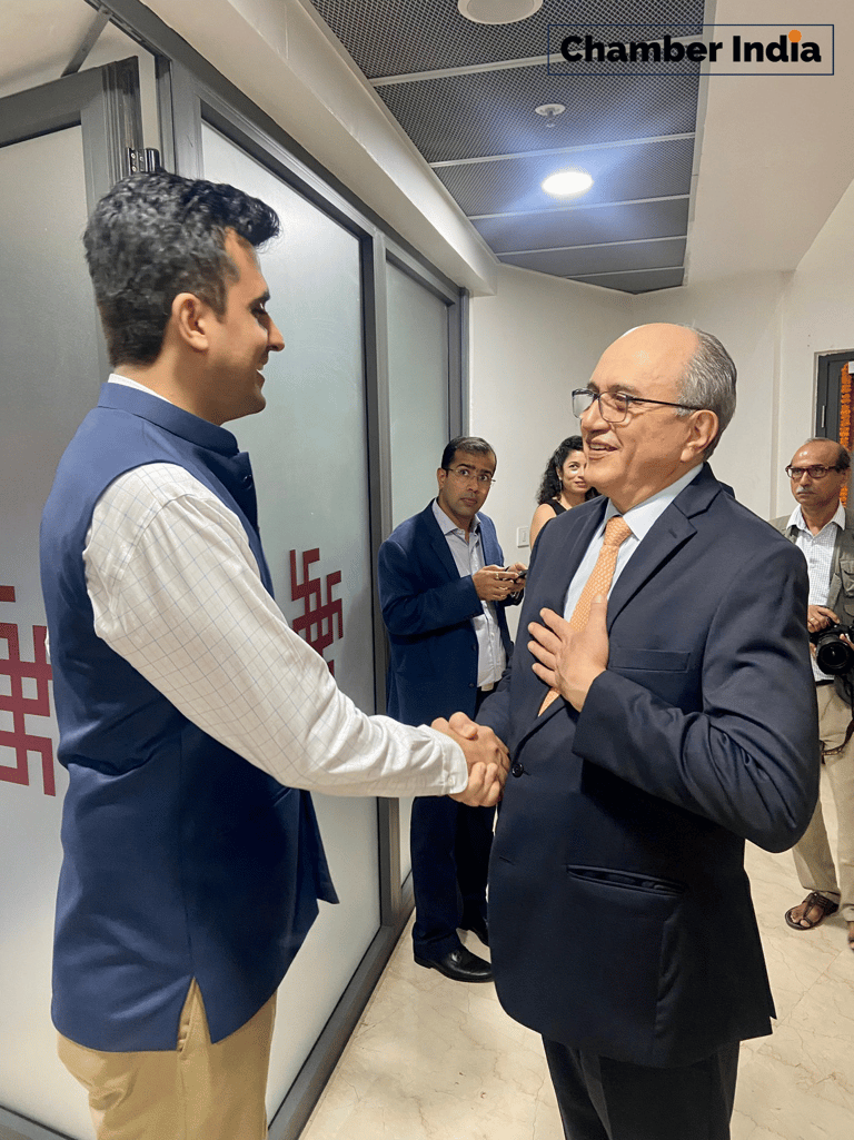 President of Chamber India with the Ambassador of El Salvador