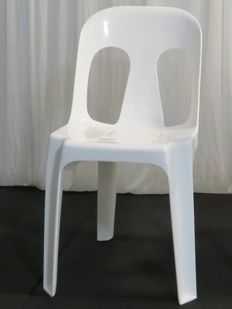 Plastic Chair delivered for a Wedding Event in Morningside, Brisbane - party hire by SweetAz Co.