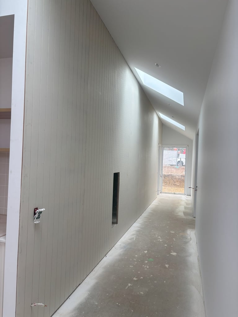 linning boards in hallway by Dylan Ludbrook carpentry in geelong