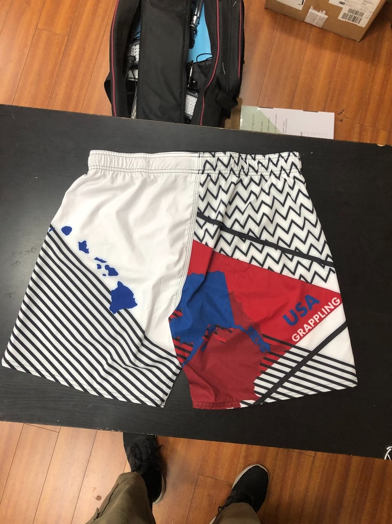 USA grappling sublimated shorts