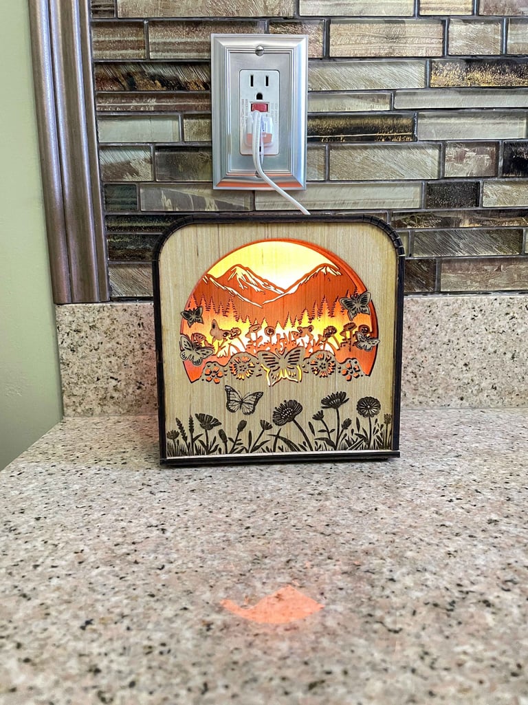 Wood shadow box