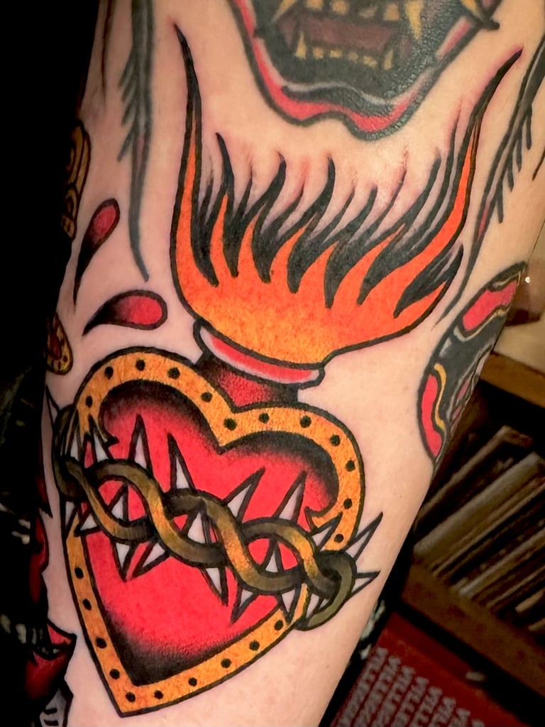 traditional american tattoo americana old school bold skull rose flame nevermoresg aghori.ttt