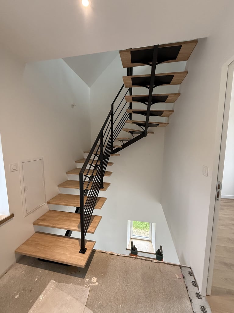 escalier quart tournant