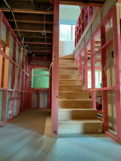 Matakana basement extension CHR builders stairs before