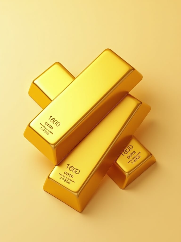 a group of gold bars with a gold bar