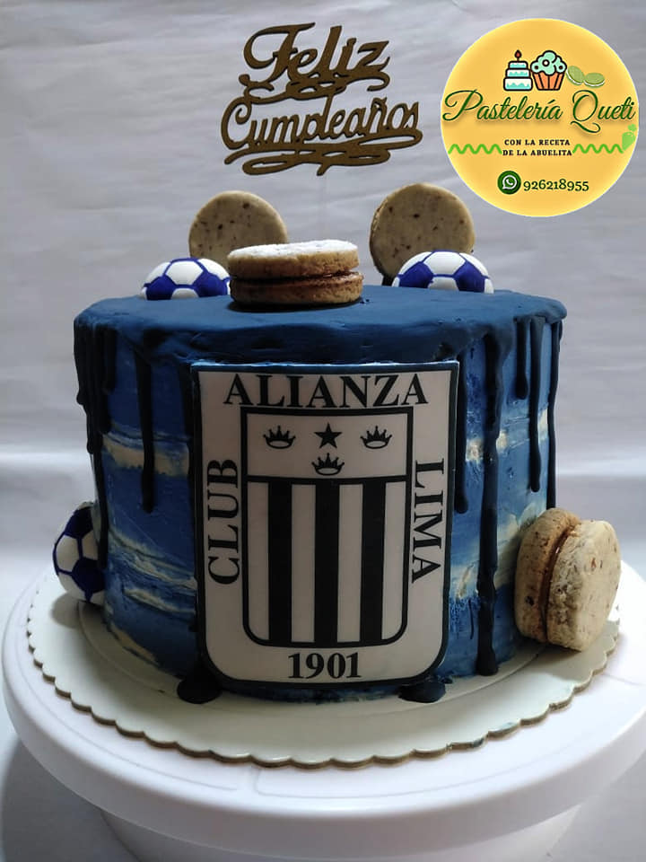 torta alianza lima pasteleria queti personalizada