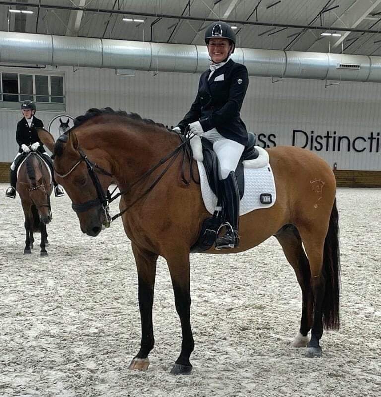 Rider, Renee Waters competing in dressage.