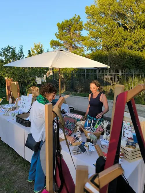 Participation de l'atelier Dès 2mains au marché des créateurs du tipi 
