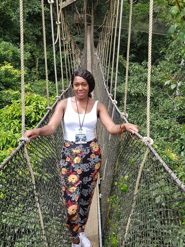 Dahomey African Tours Secretary and Tour Consultant at Kakum National in Ghana