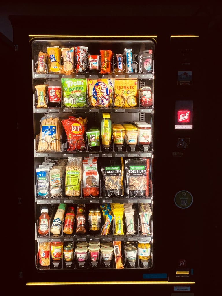 Snacks, Süssigkeiten, Müsli, Samba, Aufstriche, Marmelade, Senf, Riegel, BBQ Sauce, Nüsse