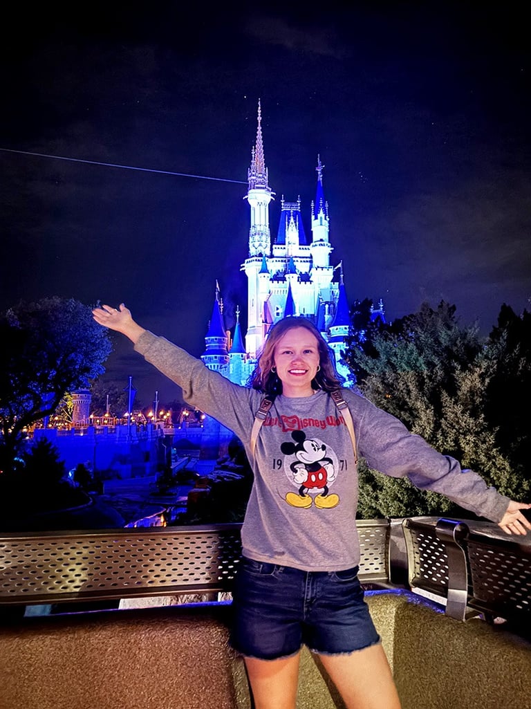 Payton King pictured inside Disney's Magic Kingdom® Park at Walt Disney World®.