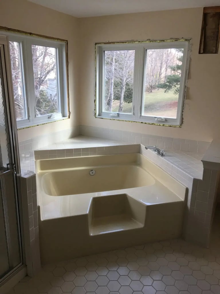outdated bathtub