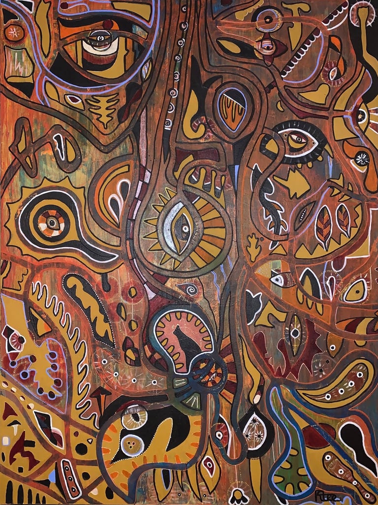 "Reflection" A Painting using acrylic paint on canvas by Kristina Lee, 2015