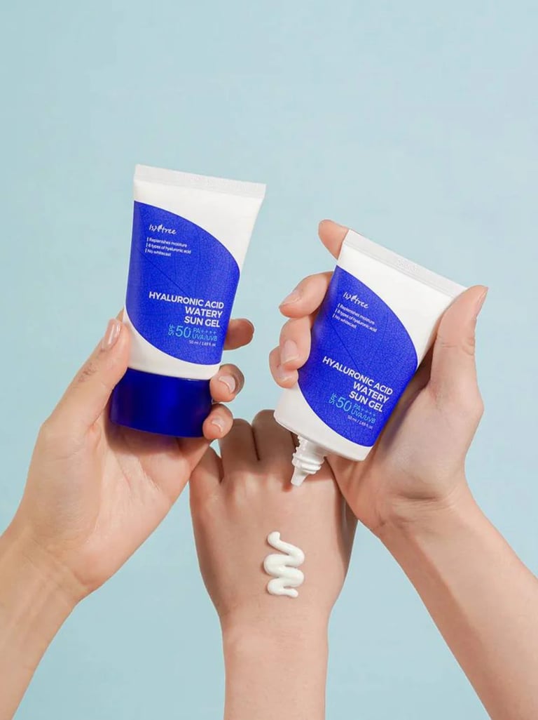 isntree hyaluronic sunscreen korean skincare products k-beauty