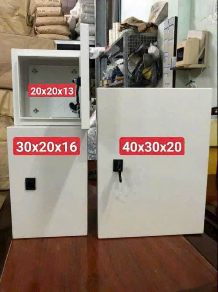 two white refrigerators with red labels on them