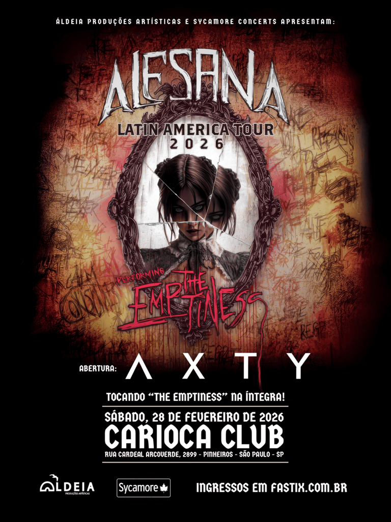 Axty é confirmada como abertura para o show do Alesana em São Paulo