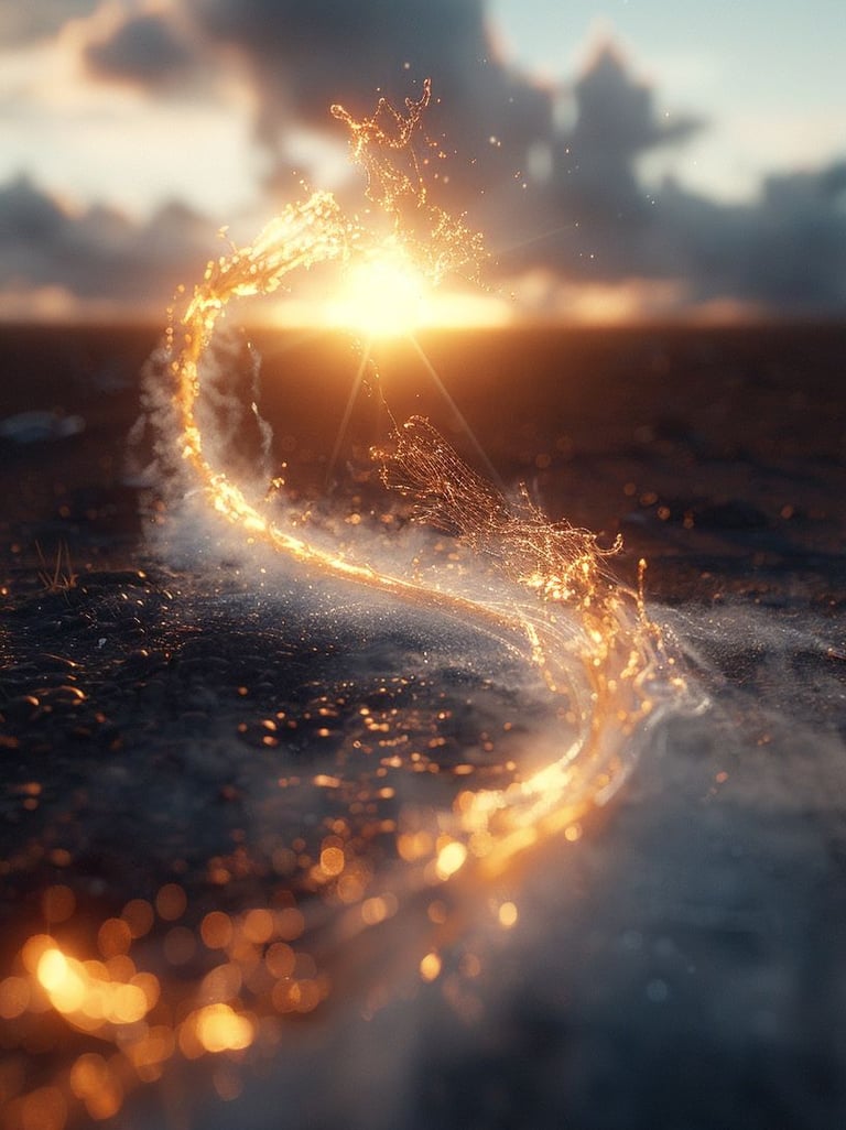 Chemin lumineux illustrant le parcours professionnel de Christine Magat, hypnothérapeute