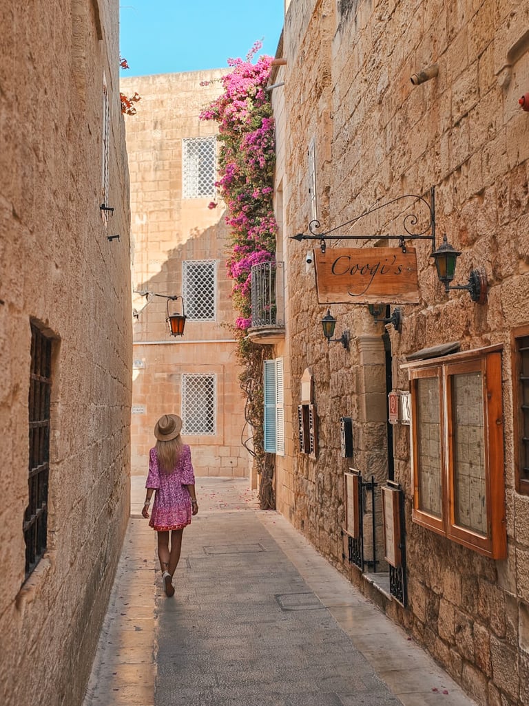 iconic mdina street view
