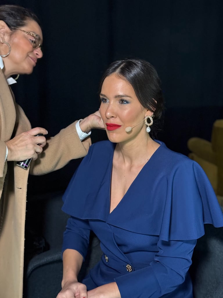 María Lázaro, backstage evento corporativo