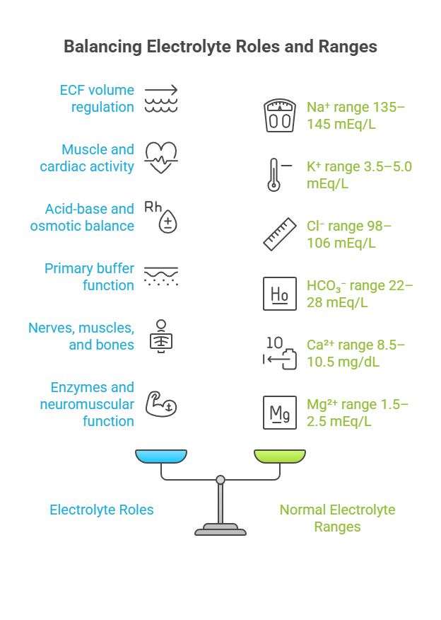 electrolyte role -range