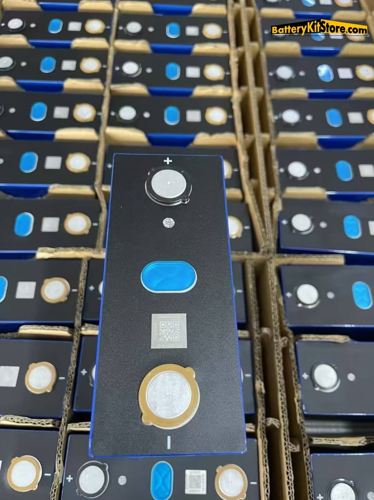 detail of LiFePO4 prismatic battery cells