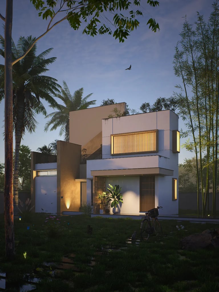 Modern duplex house design in Sambalpur