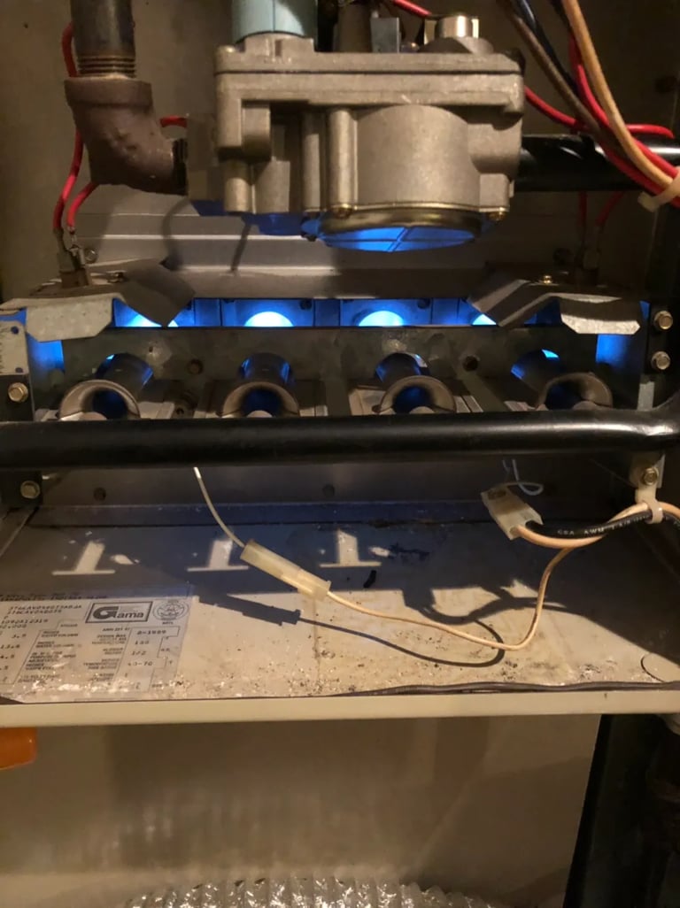Burner Cleaning Process detailed photo on a Maintenance Service request
