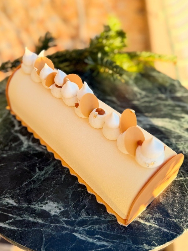 Buche de Noël pomme caramel
