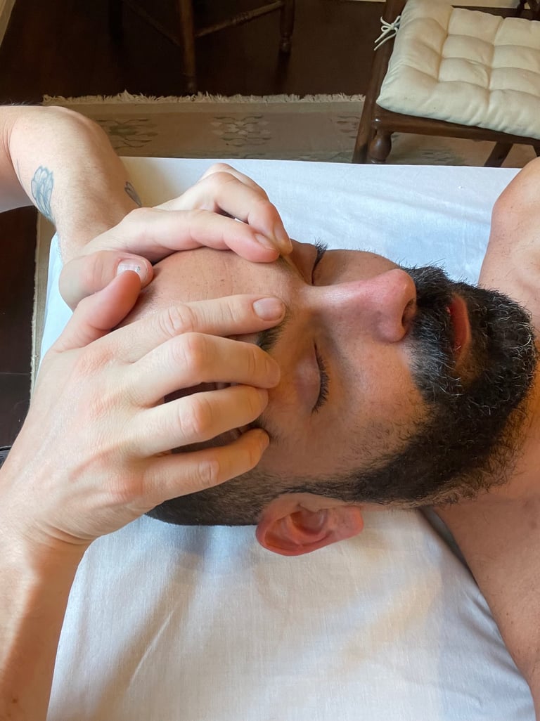 a guy giving another guy somatic bodywork