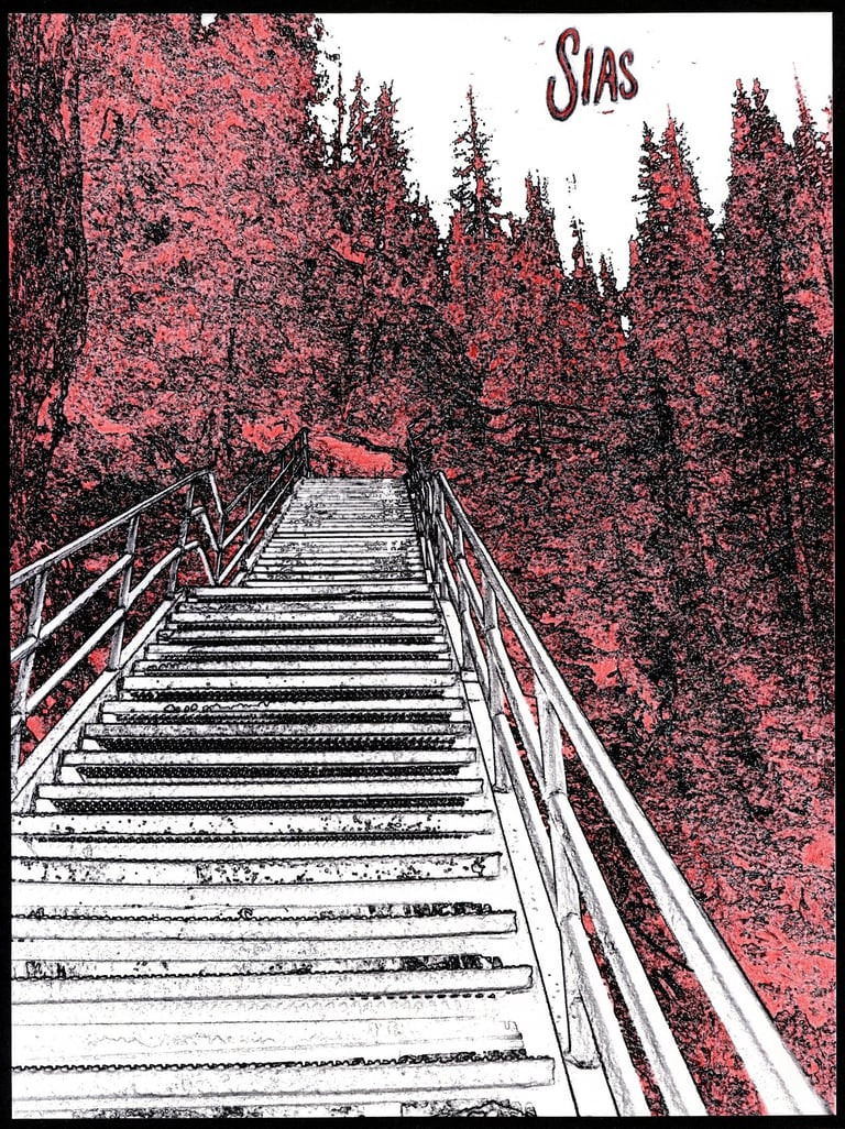 Steps in a Staircase Version 2, photo, cover art