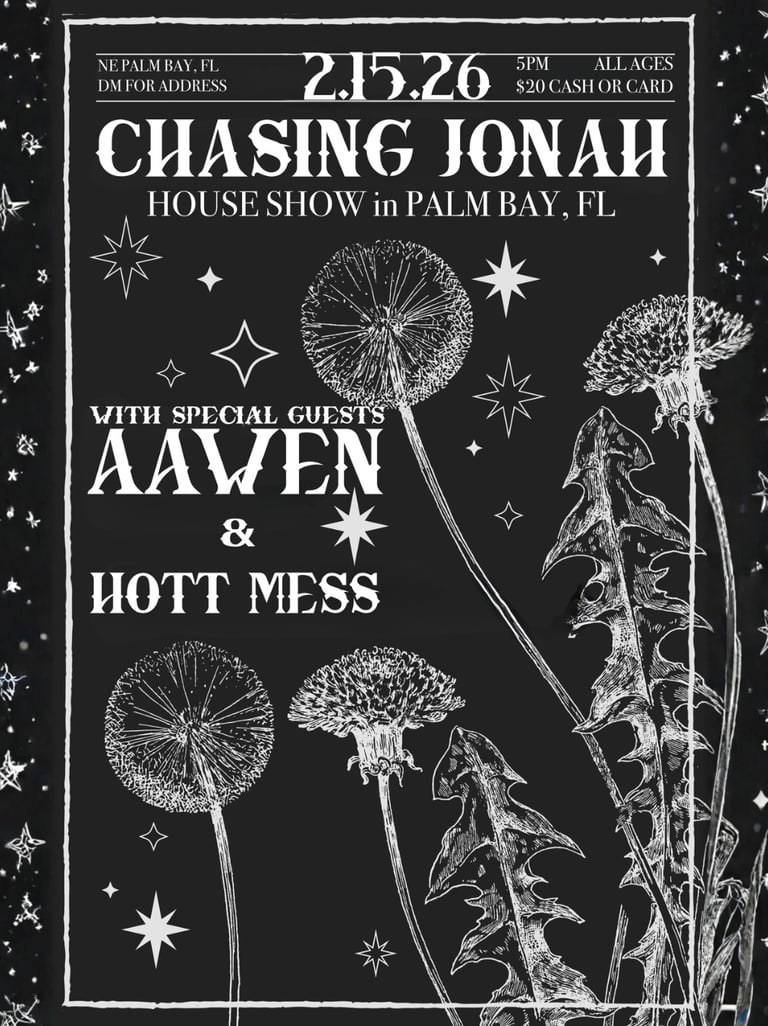 Chasing Jonah, Aawen, & Hott Mess playing a house show