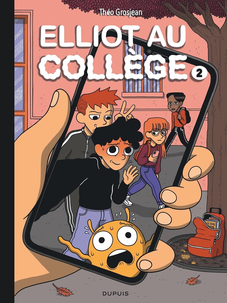 Première de couverture du tome 2 de la BD Elliot au collège