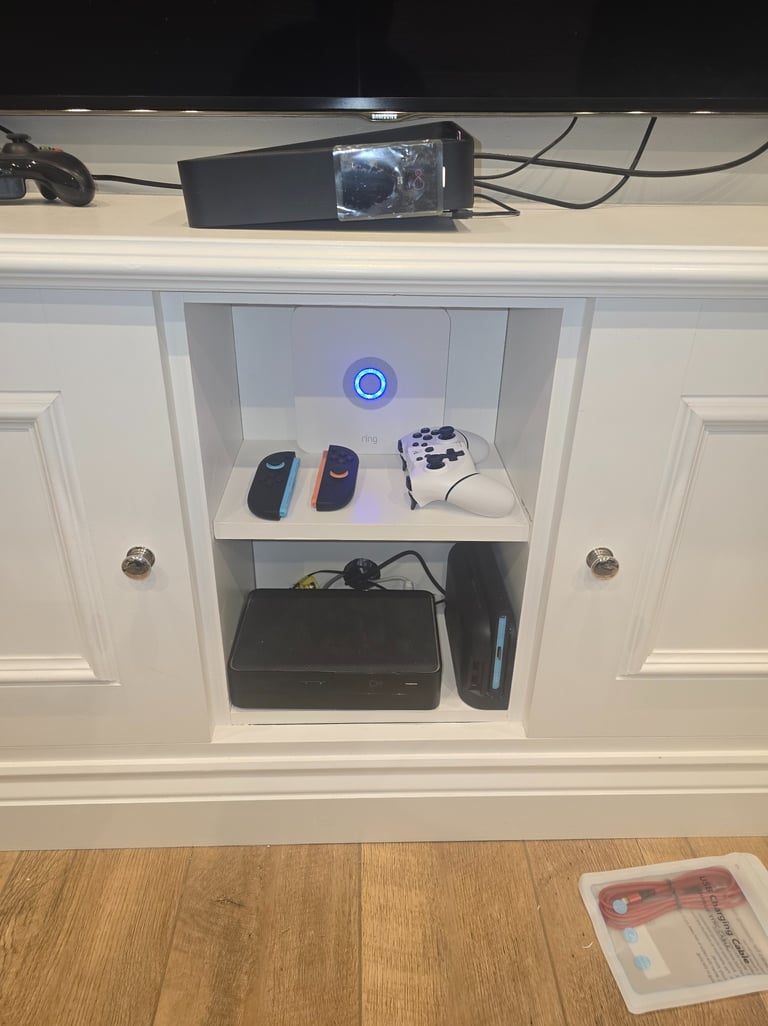 Ring alarm base station installed in media cupboard in Bromley