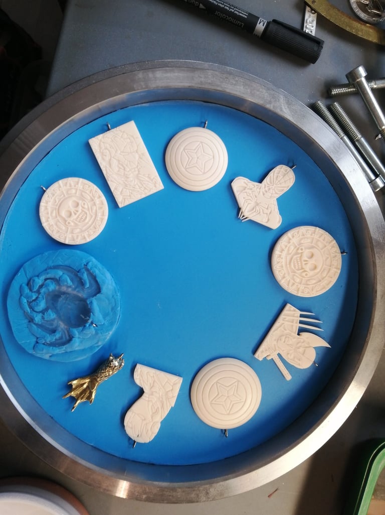 prise d'emprunte dans le moule