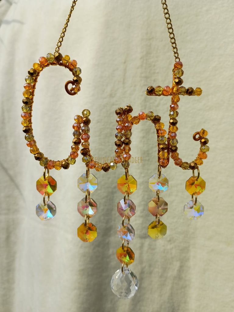 A gold sunshine inspired catcher. I was thinking of somewhere like ancient Greece