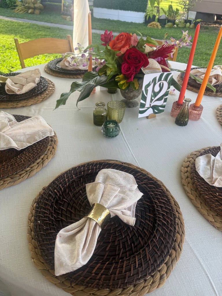 Tropical Wedding Tablescape