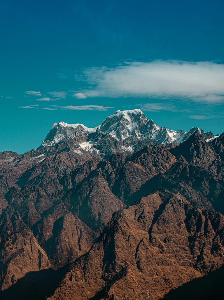 Snow Capped Mountains, Joshimath, Uttarakhand.